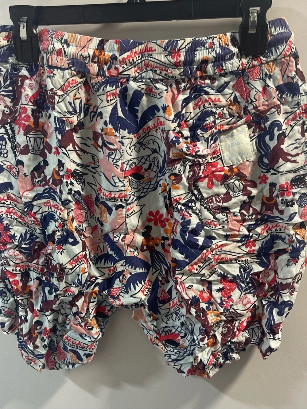 Scotch & Soda Multicolor Printed Drawstring Athletic Shorts - Picture 5 of 6